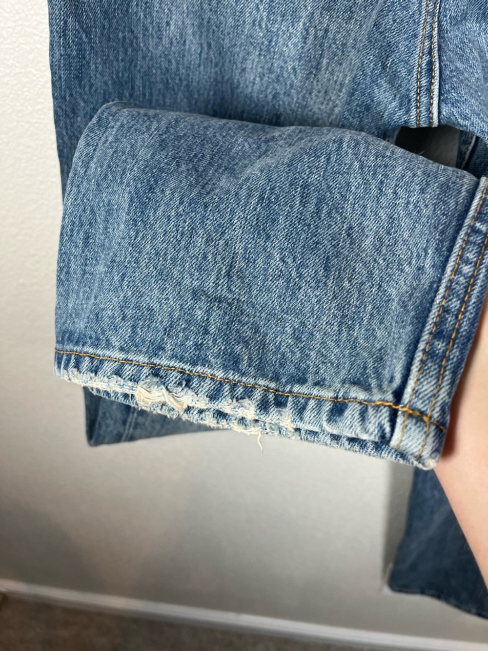 Zara Mid-Rise Straight Leg Jeans Women’s 6 No Stretch 100% Cotton - Picture 7 of 10